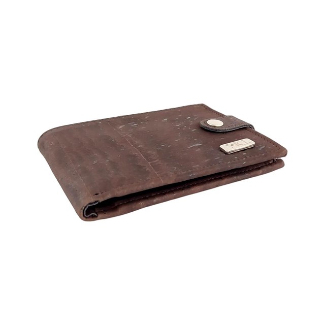 Portefeuille homme en liège marron Alex 3