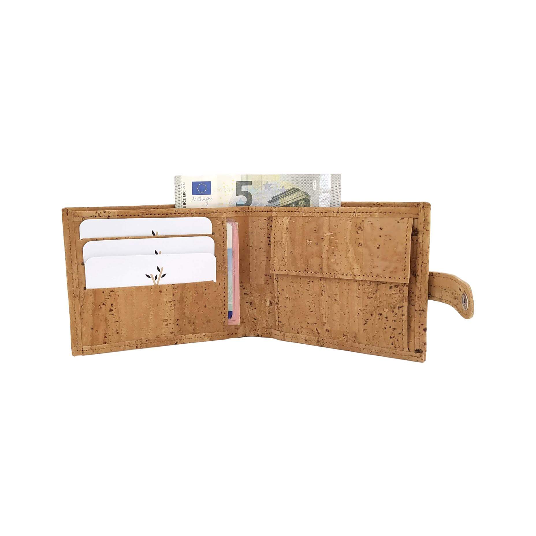 Portefeuille homme en liège marron Alex 4