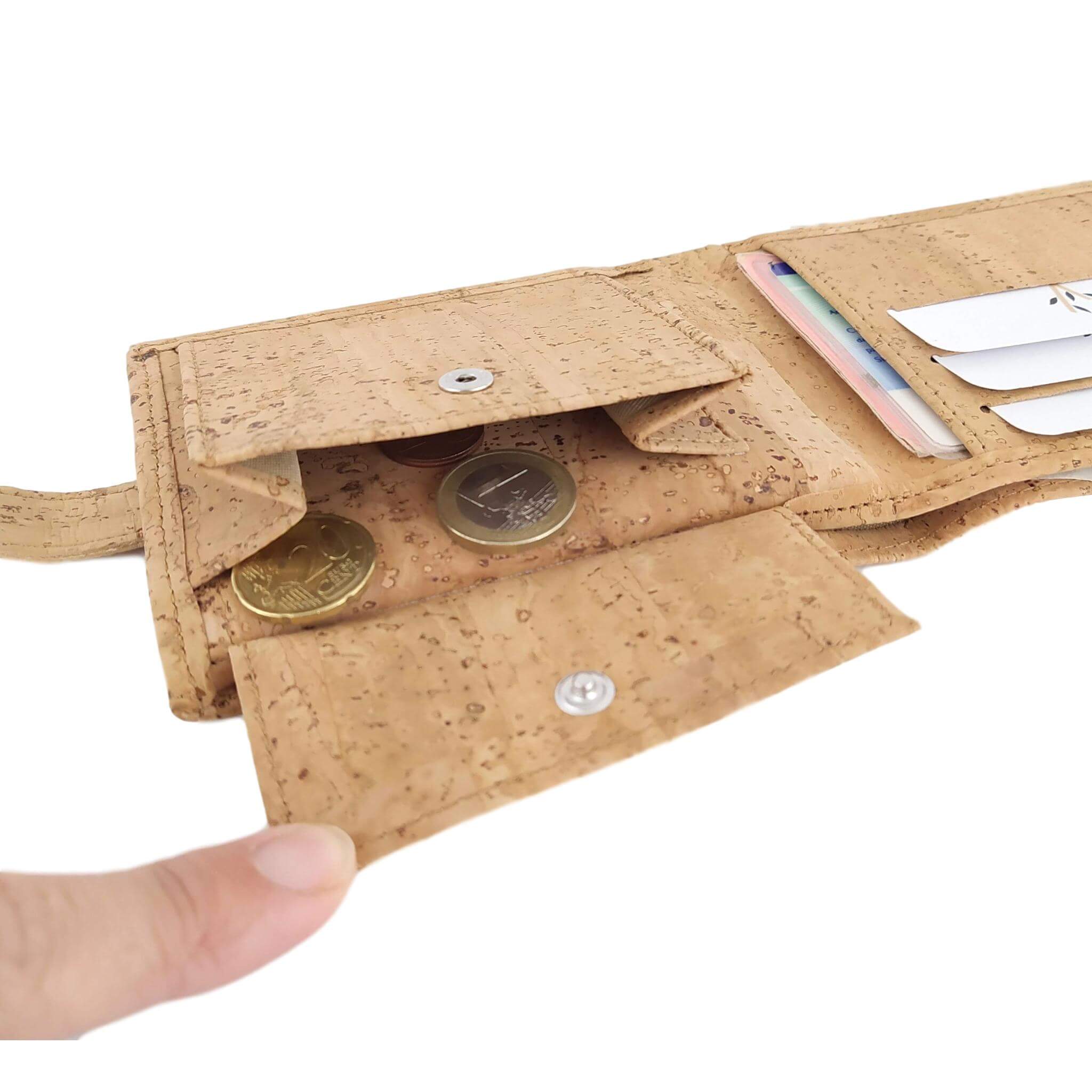 Portefeuille homme en liège marron Alex 5