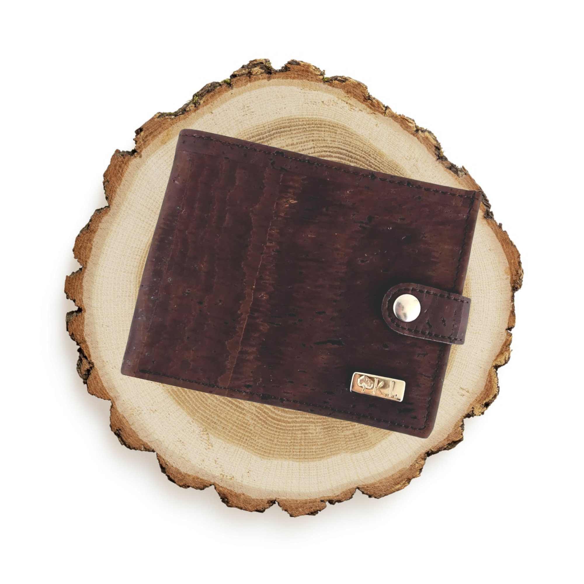 portefeuille en liège marron