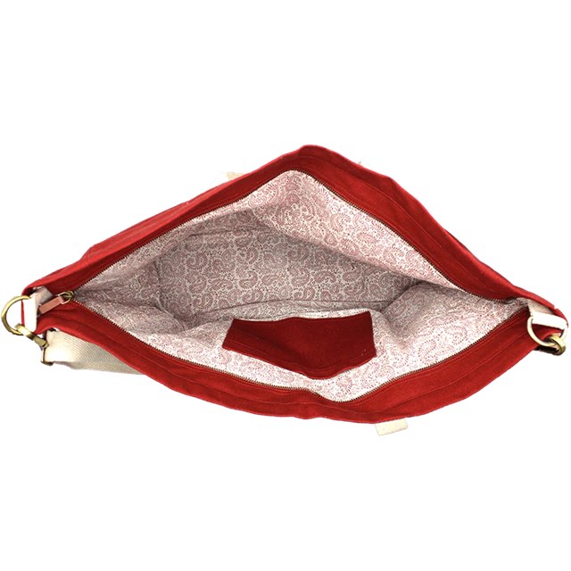 Sac weekend JEAN, avec bandoulière, rouge terracotta, coton bio 6
