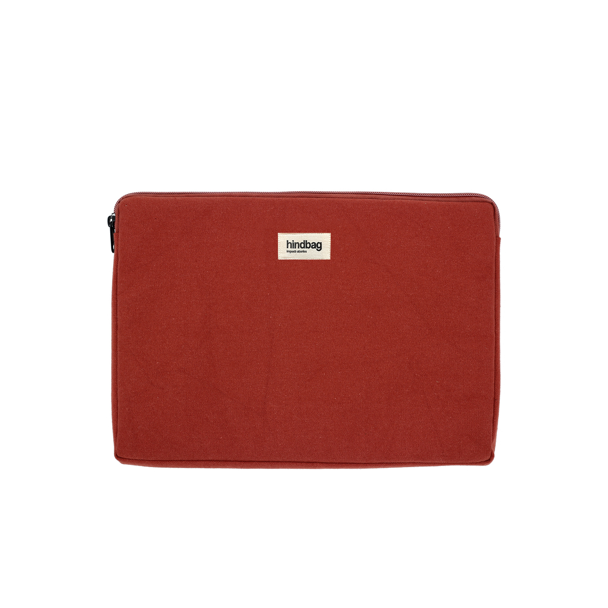 Housse d'ordinateur AVA, rouge terracotta, coton bio 3