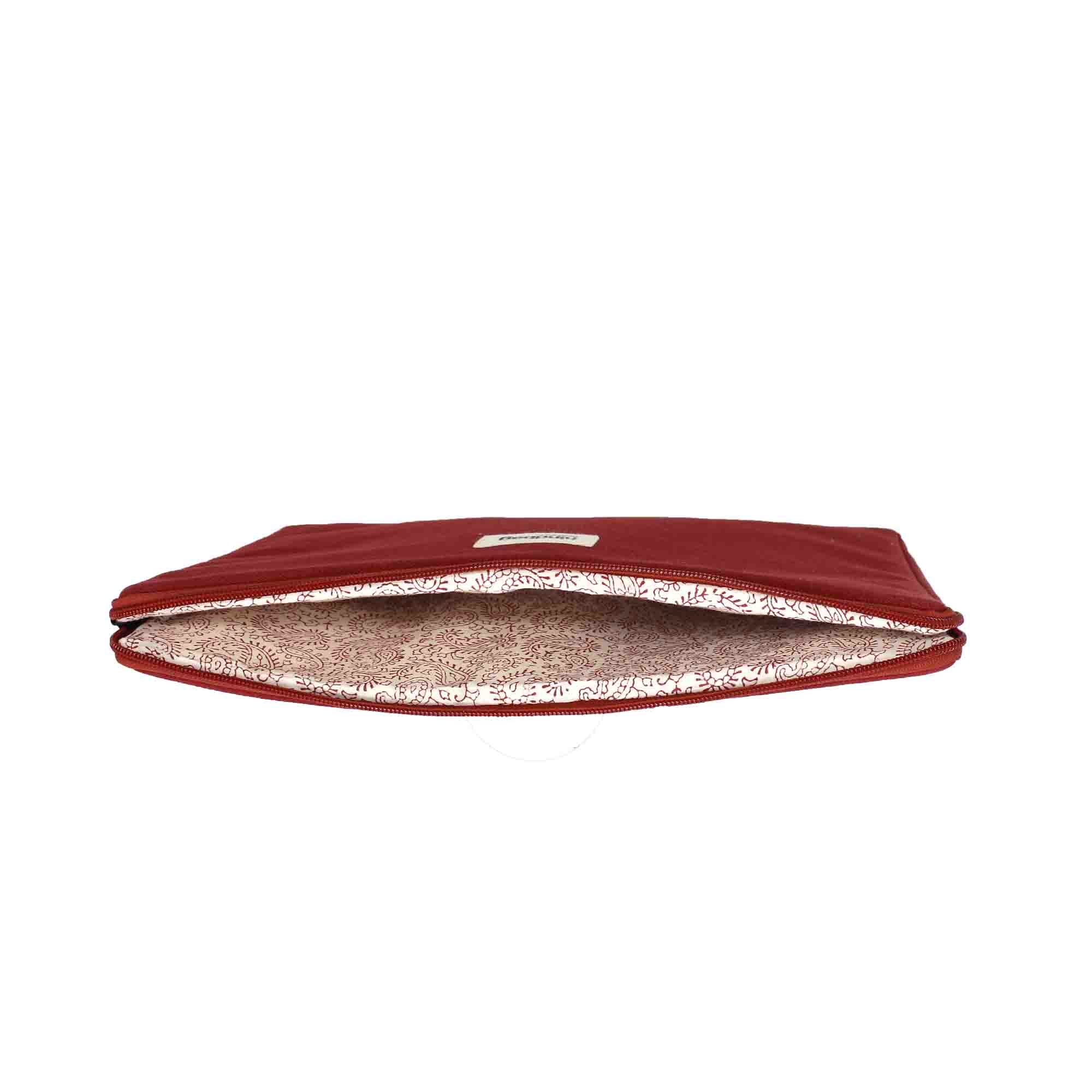 Housse d'ordinateur AVA, rouge terracotta, coton bio 4