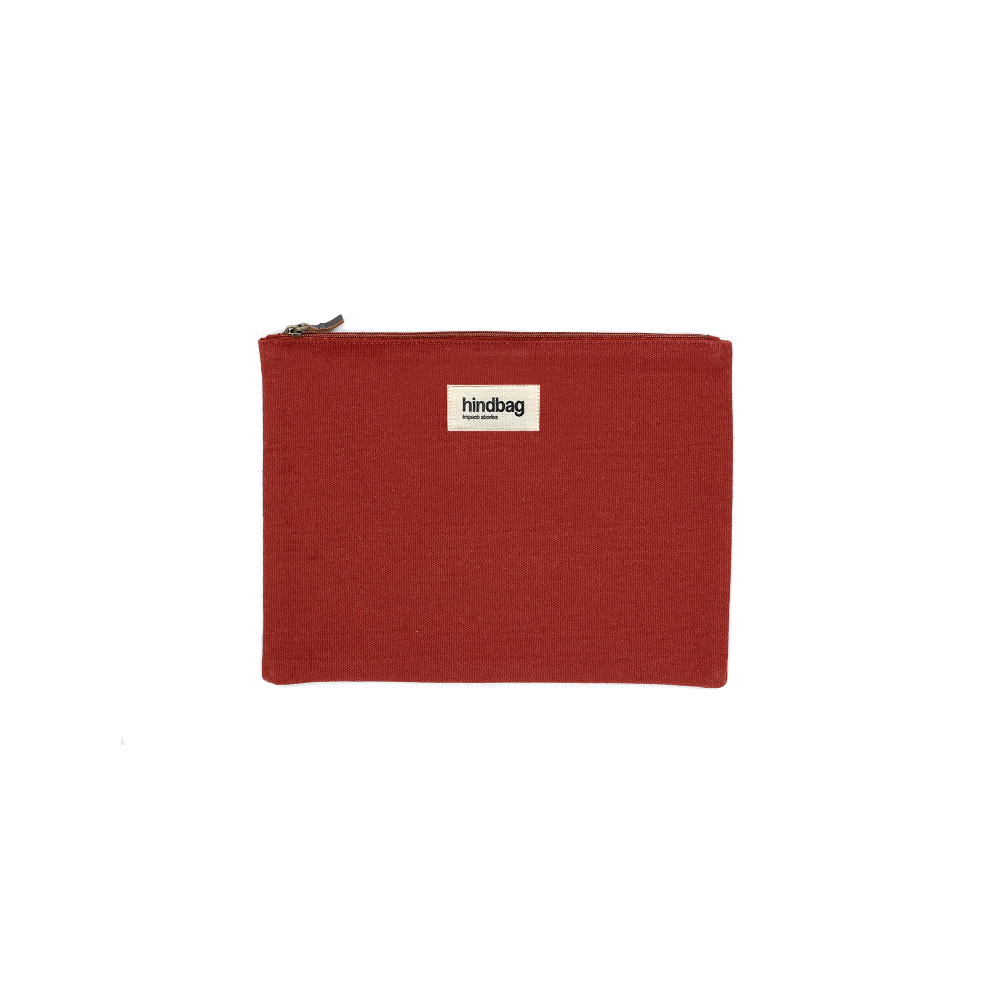 Pochette EMA, rouge terracotta, coton bio 3