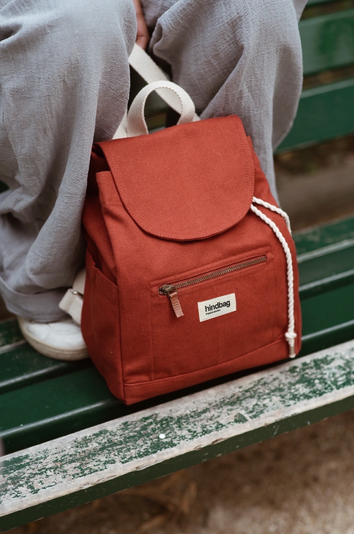 Sac à dos ELIOT, terracotta, coton bio 3