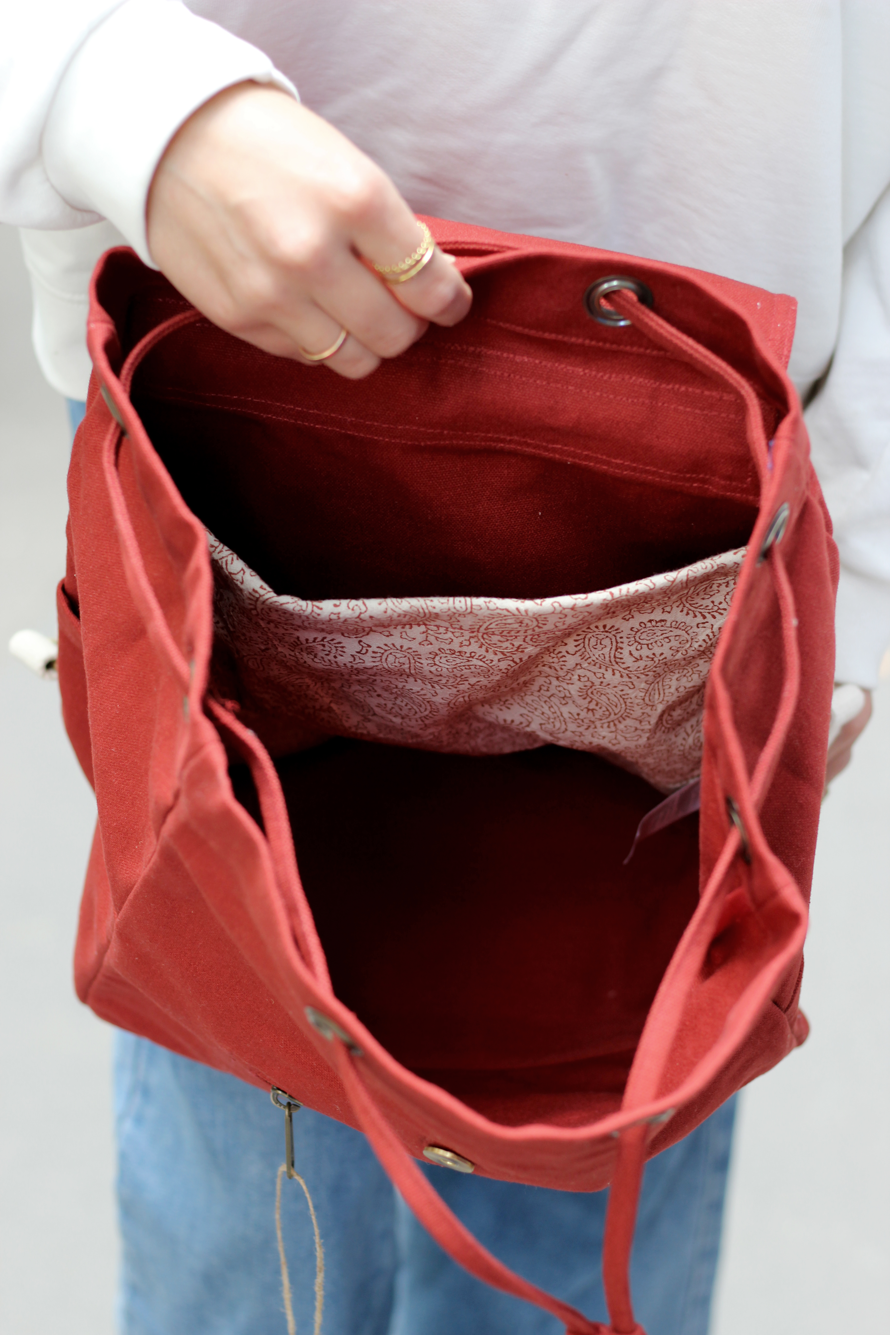 Sac à dos ELIOT, terracotta, coton bio 6