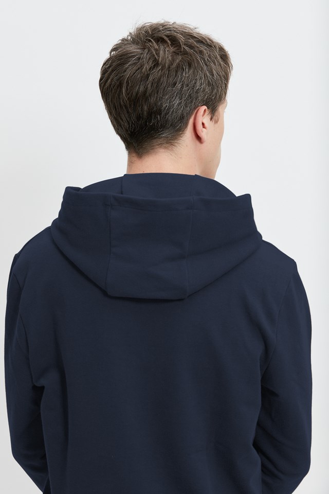 sweat-ecclo-homme-capuche-bleu-Made-in-France-et-coton-upcyclé-recyclé-dreamact-capuche
