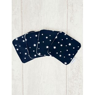 Lingette lavable bébé - Bleu Marine x4