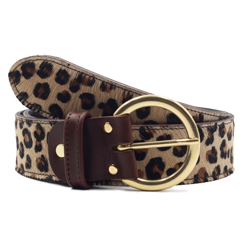 Ceinture bohème cuir léopard