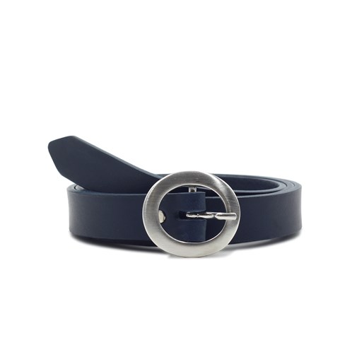 Ceinture fine en cuir bleu