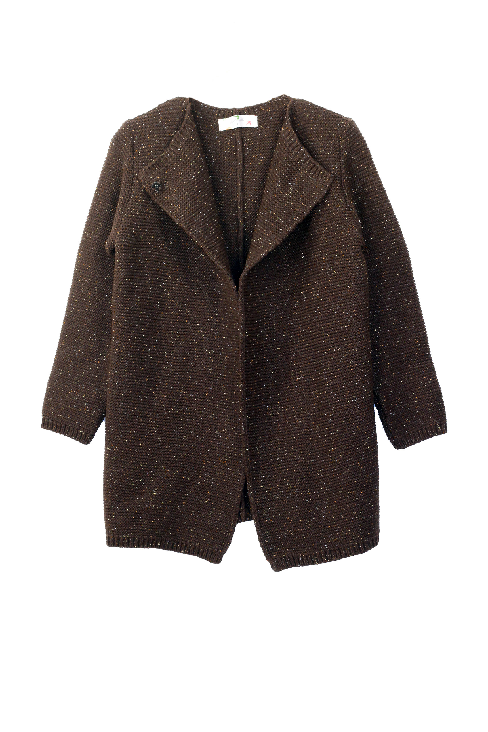 Manteau en laine reyclée - café 8