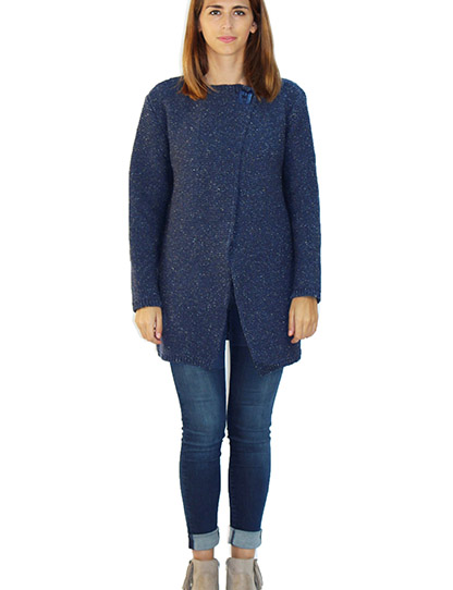 Manteau en laine reyclée - café 15