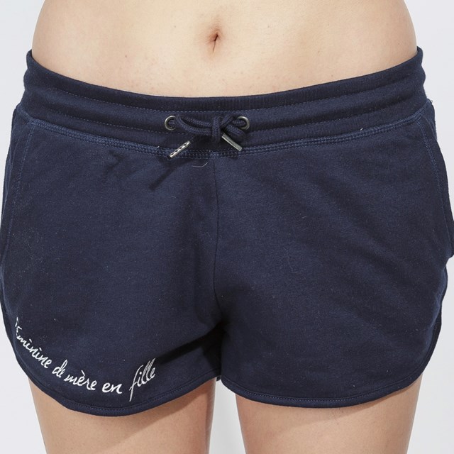 Short marine brodé - Féminine de mère en fille 2