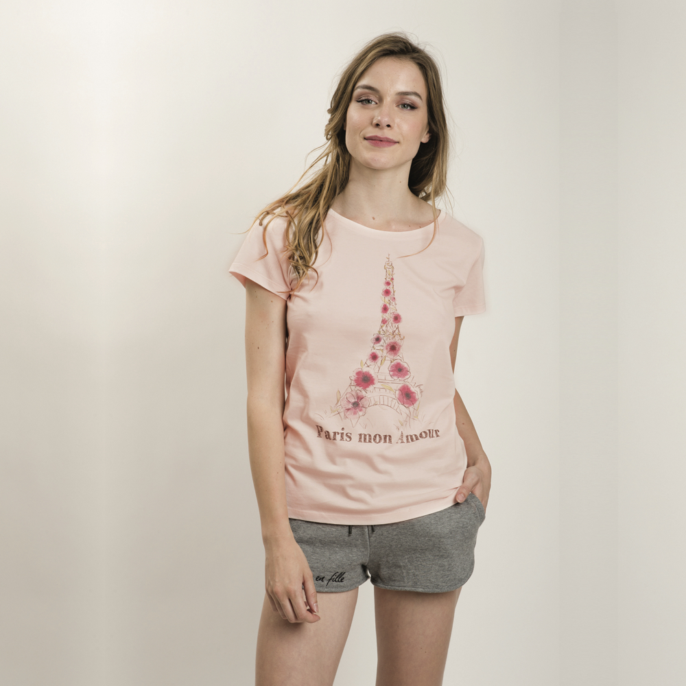 T-shirt rose - Paris mon amour 2