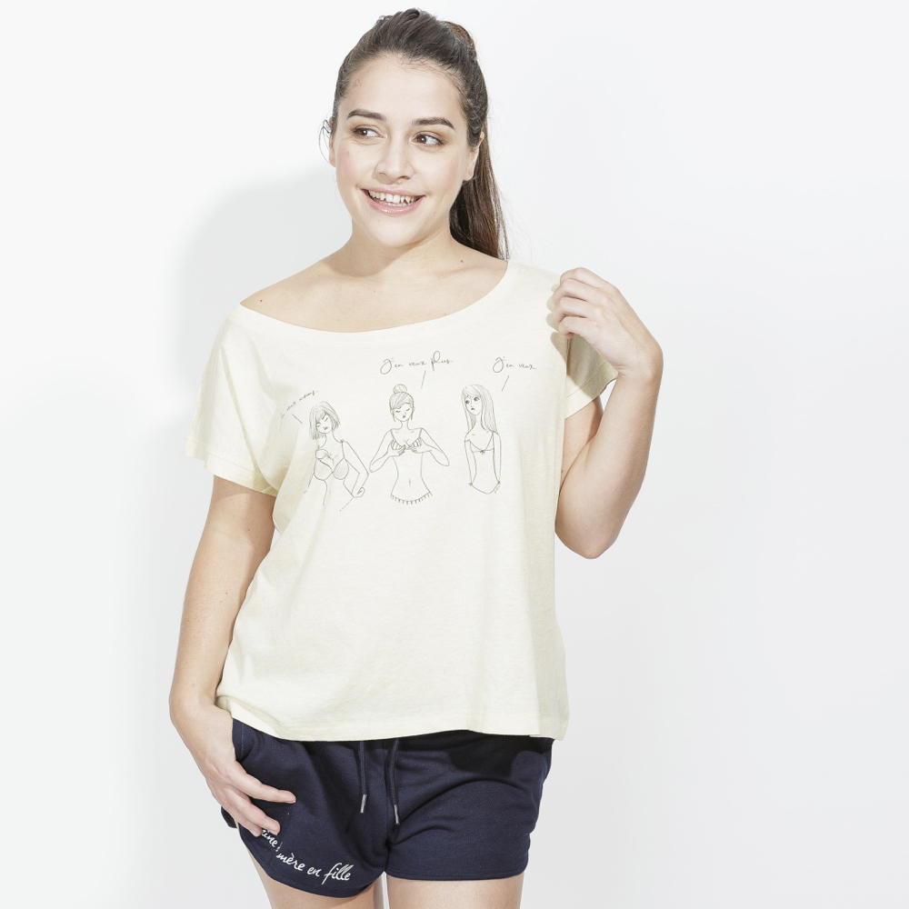 T-shirt loose jaune - J'en veux 2