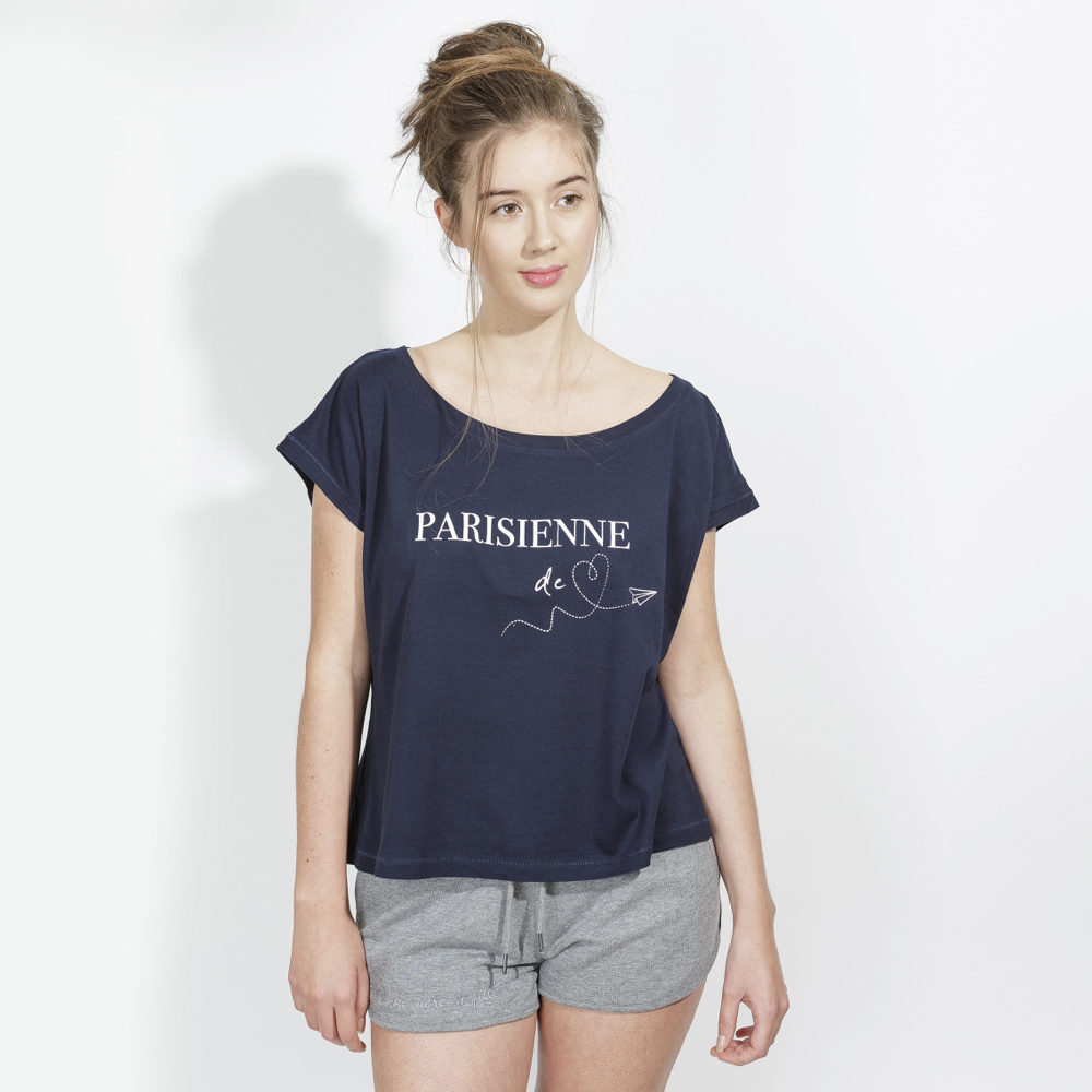 T-shirt loose marine - Parisienne de coeur 2