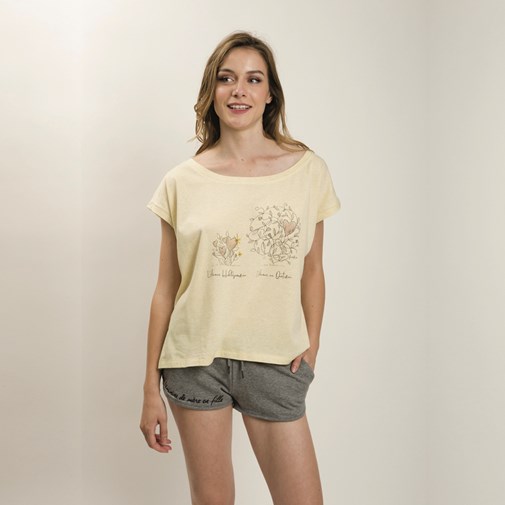 T-shirt loose jaune - L'Amour au Quotidien