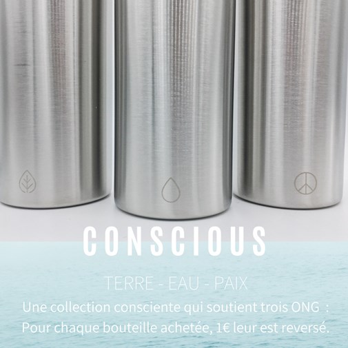 OAÏ x CONSCIOUS - La gourde inox isotherme nomade et durable