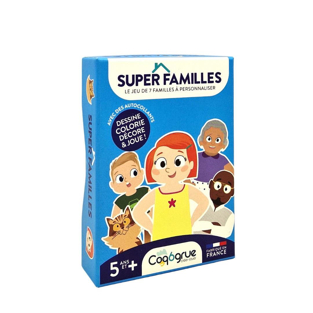 Super Familles le jeu de 7 familles créatif à personnaliser par les enfants à partir de 5 ans
