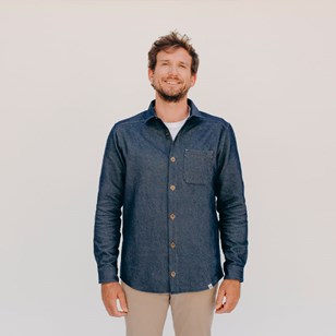Sur-chemise denim coton bio surcyclé _ M. Goéland