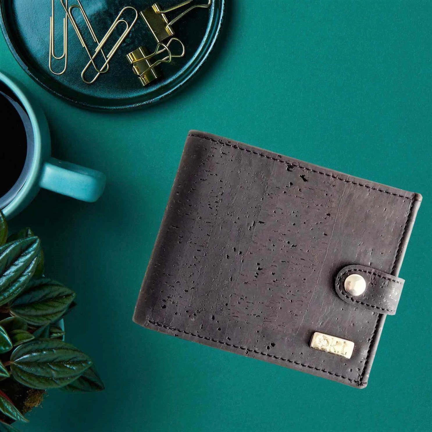 portefeuille en liège noir karmyliege pour homme