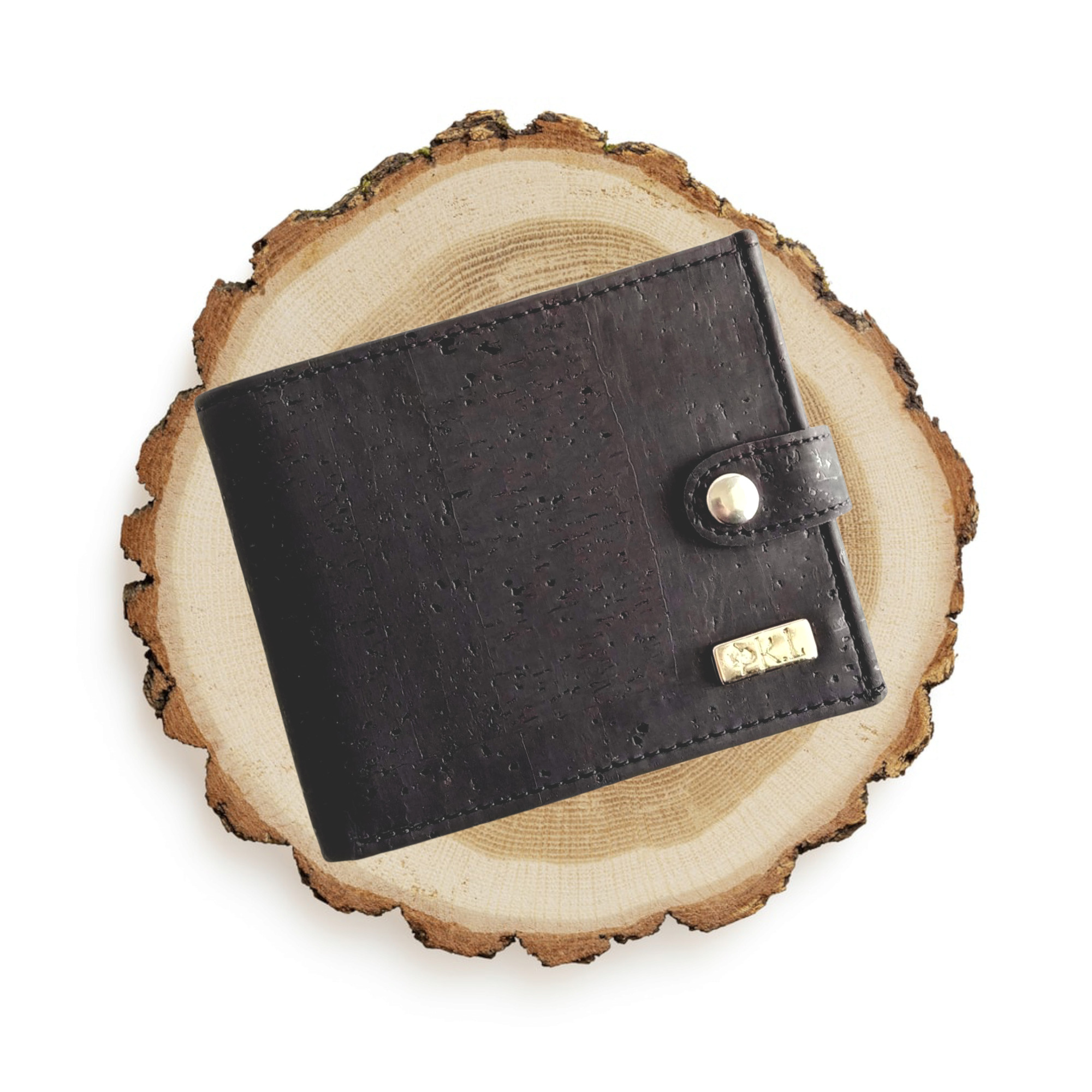 portefeuille en liège noir