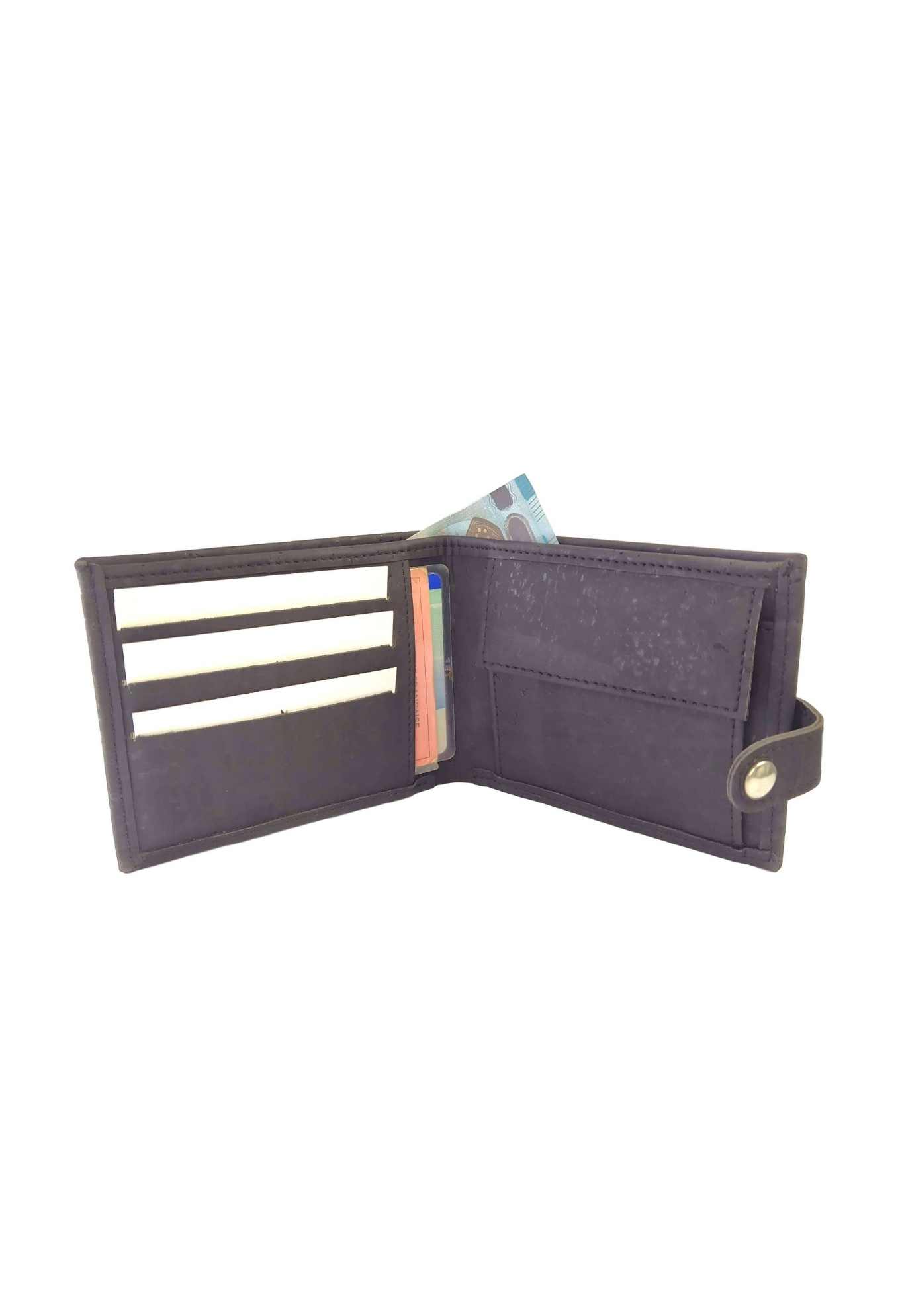 Portefeuille homme en liège noir Alex  15