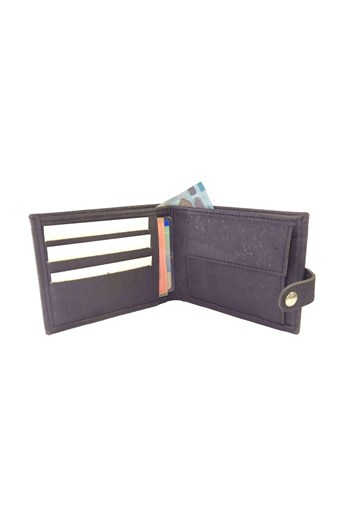 Portefeuille homme en liège noir Alex 