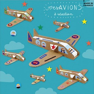 Kit créatif avions à réaction en carton
