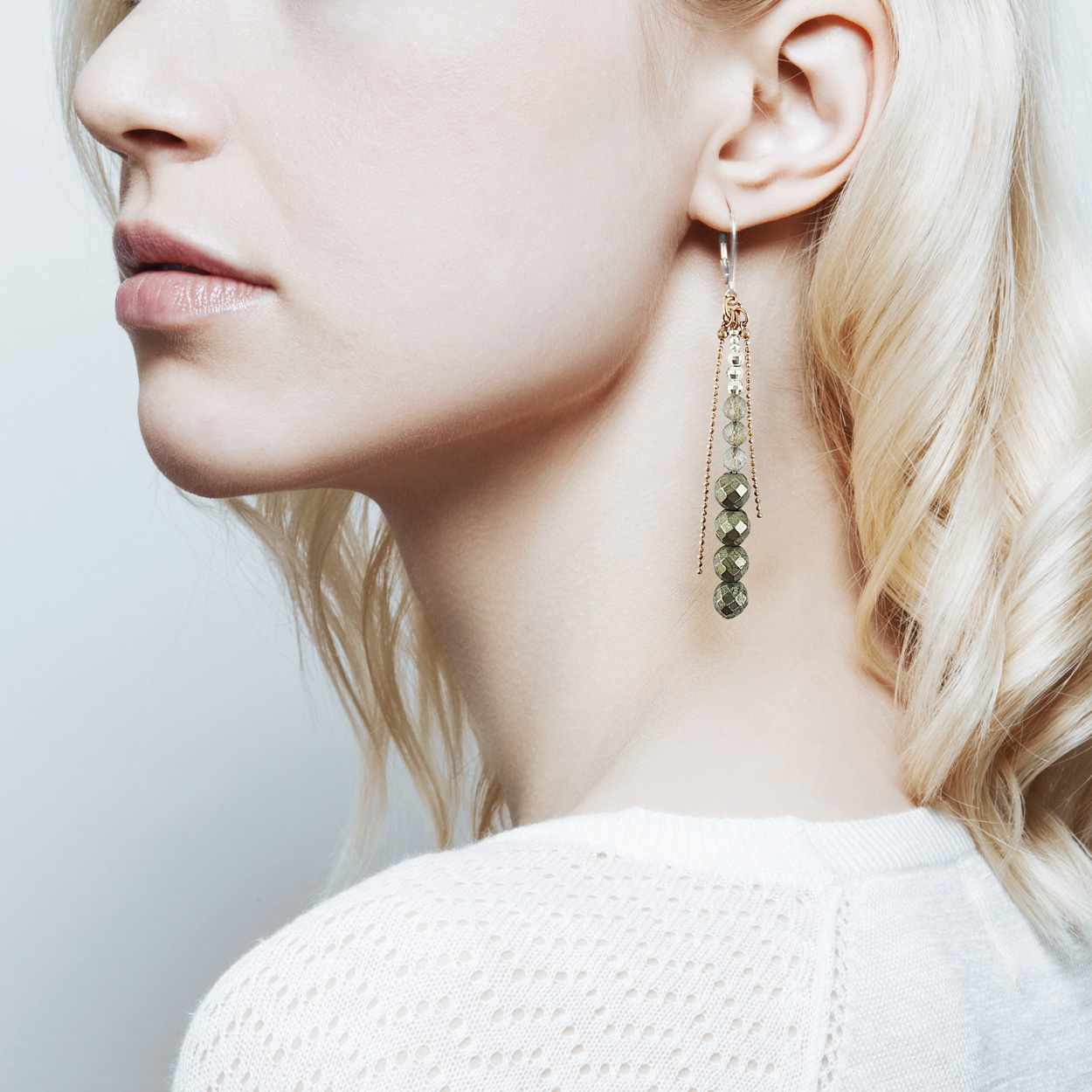 Pendantes pierres fines BOHEME Kaki 4