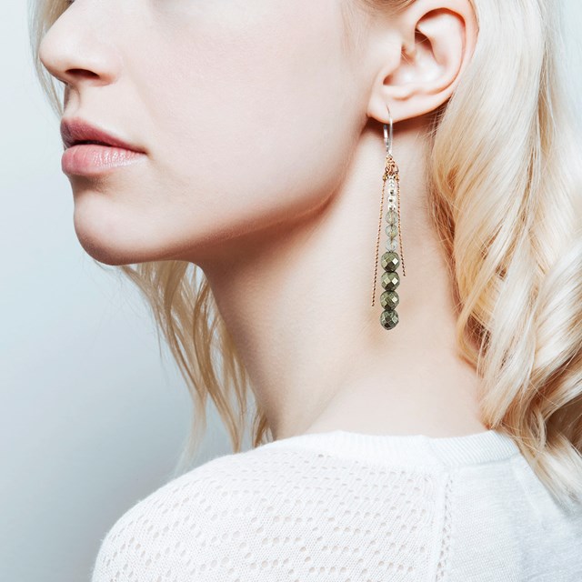Pendantes pierres fines BOHEME Kaki 4