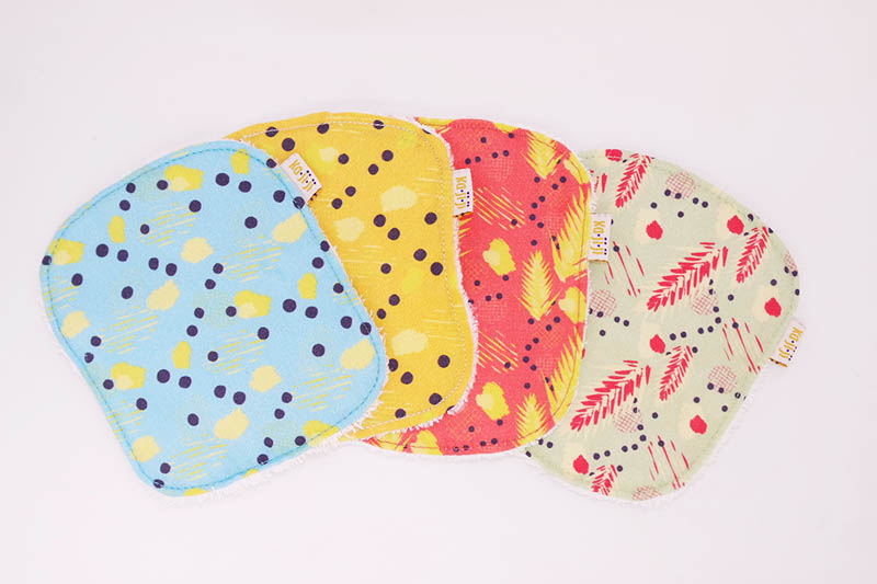 lingettes lavables en coton bio pour soin