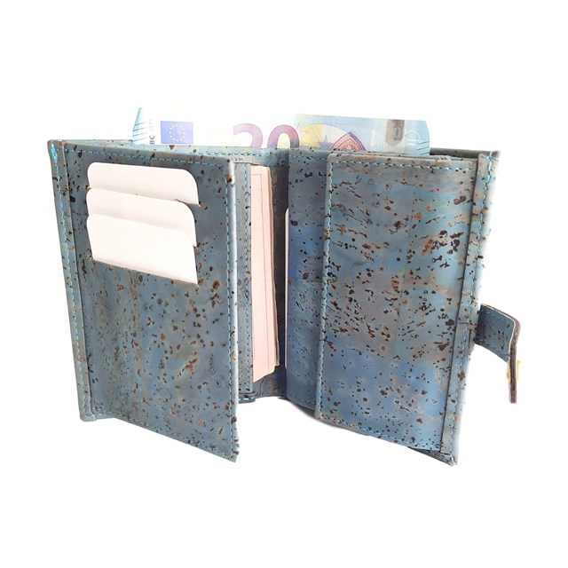 Porte-monnaie femme en liège noir Zoé 8