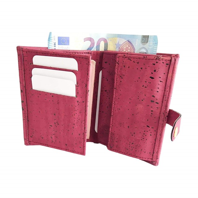 Porte-monnaie femme en liège noir Zoé 5