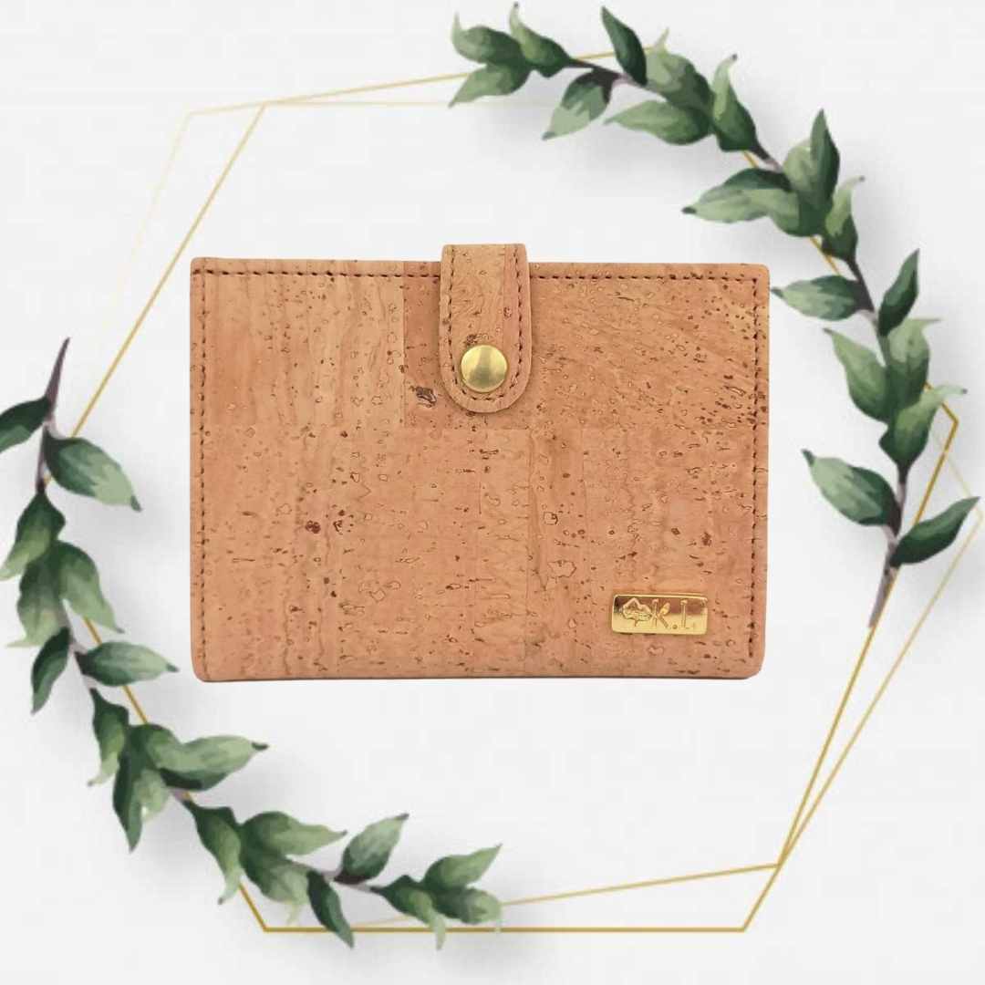 Porte-monnaie femme en liège Zoé bleu 11