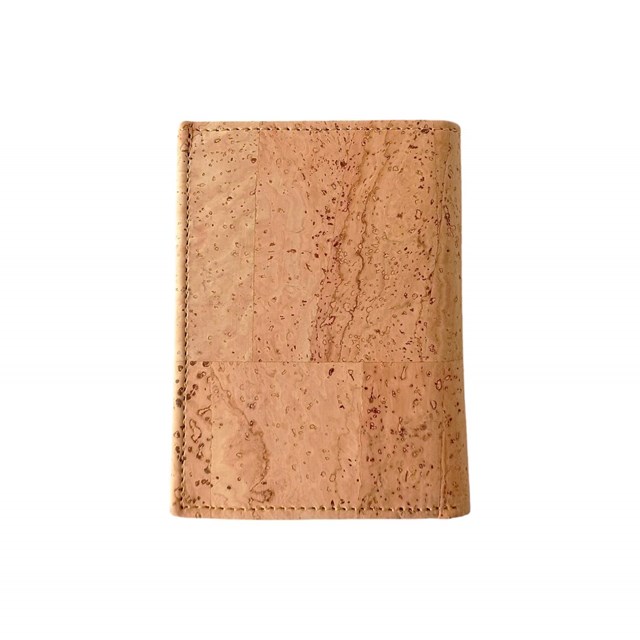 Portefeuille homme vegan en liège marron Sam, idée cadeau homme originale 13