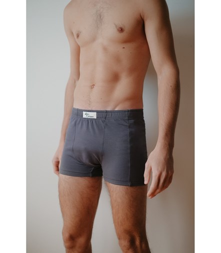 Boxer en coton bio - Gris foncé