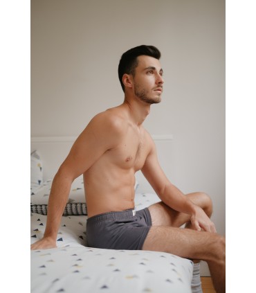 Boxer en coton bio - Gris foncé 3