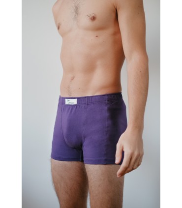 Boxer en coton bio - Violet 2
