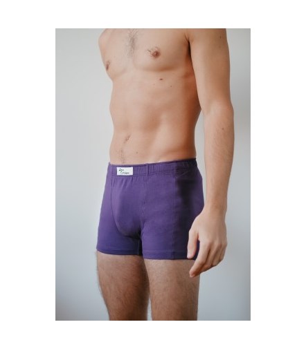 Boxer en coton bio - Violet