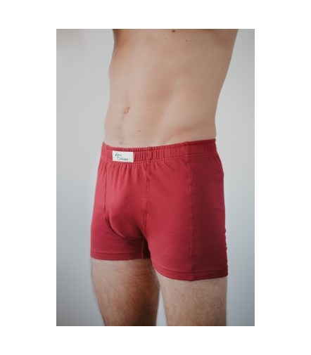 Boxer en coton bio - Bordeaux