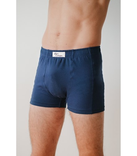 Boxer en coton bio - Bleu