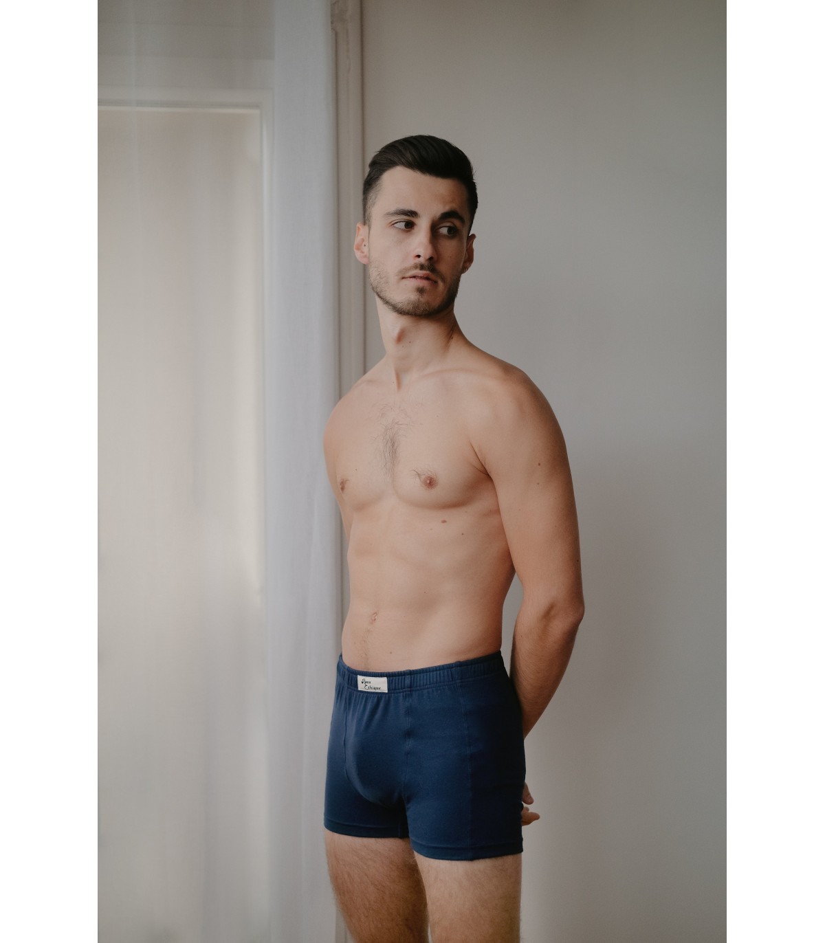 Boxer en coton bio - Bleu 4