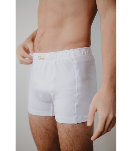 Boxer en coton bio - Blanc