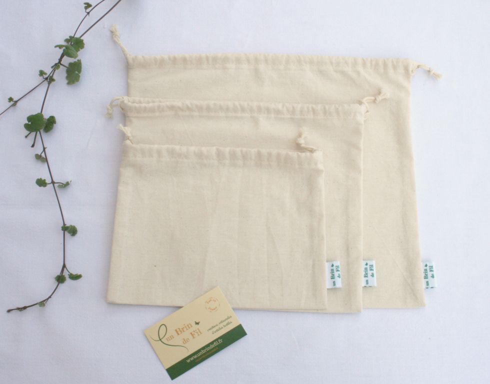 sac à vrac - nature - lot de 3 3