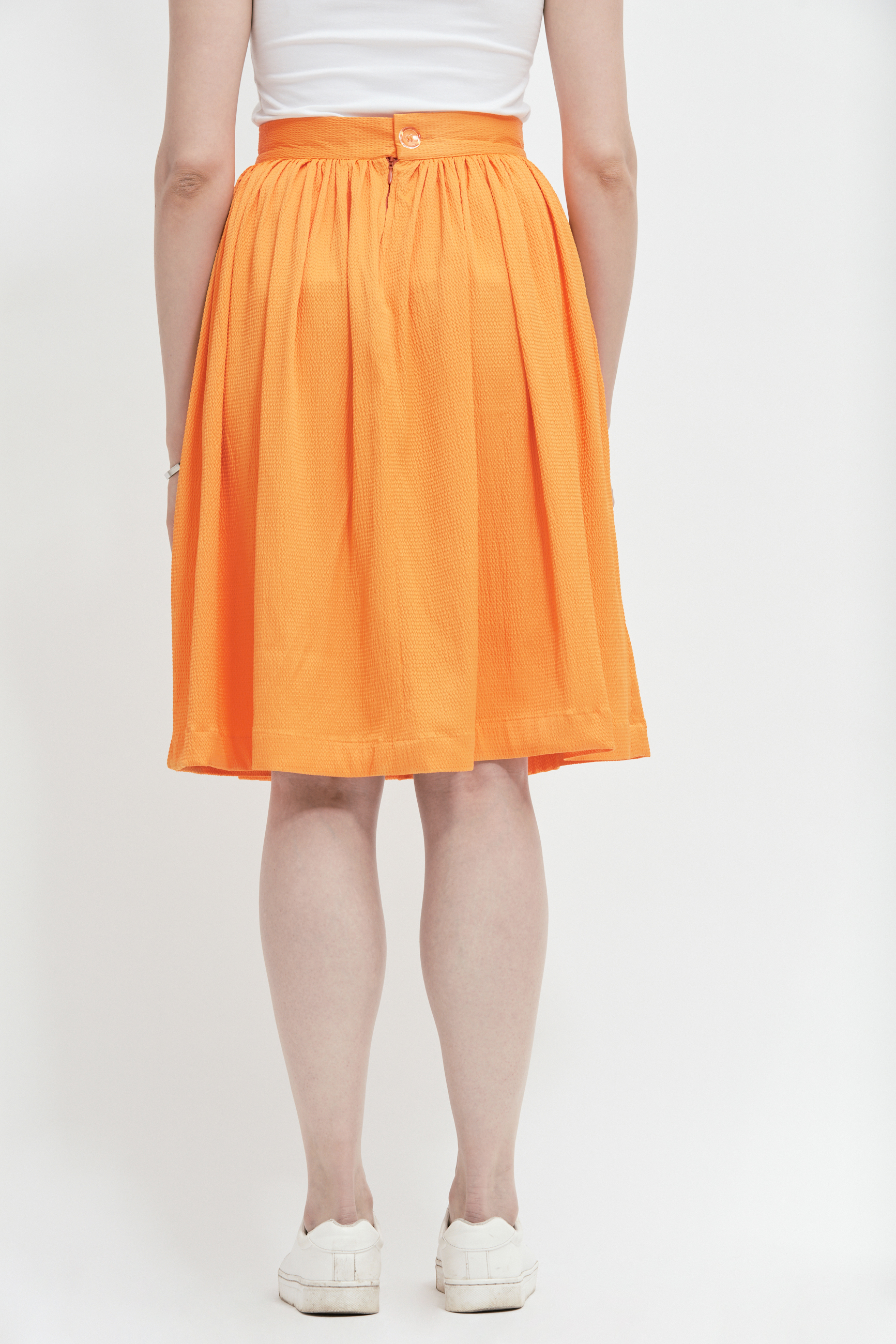 jupe-orange-ecclo-femme-Made-in-France-et-viscose-upcyclé-recyclé-dreamact-dos
