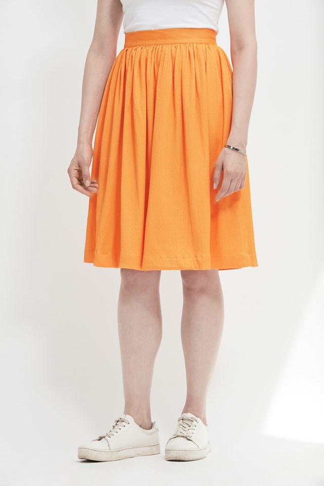 jupe-orange-ecclo-femme-Made-in-France-et-viscose-upcyclé-recyclé-dreamact-zoom-1