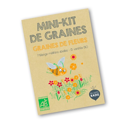 Mini-Kit de semis - graines de fleurs mellifères bio pour attirer les abeilles