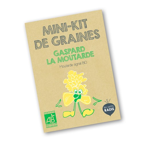 Mini-kit de semis - graines de moutarde bio - Gaspard la moutarde