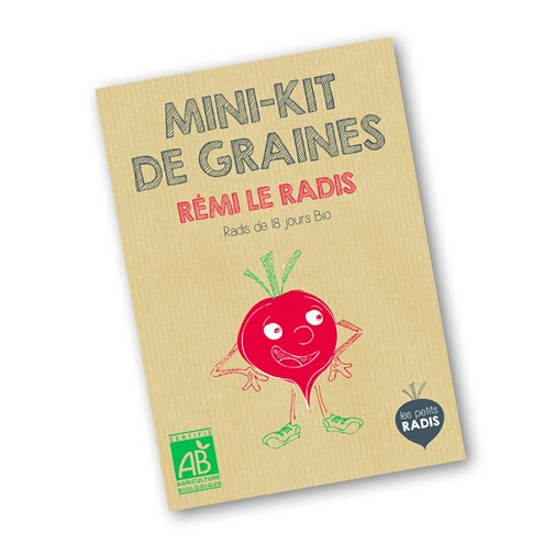 Mini-kit de semis - graines de radis bio - Rémi le Radis